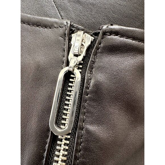 NWT Hugo Hugo Boss Lirana Black Lamb Leather Tailored Sheath Dress size Small - Picture 7 of 11